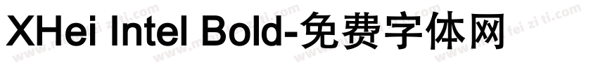 XHei Intel Bold字体转换